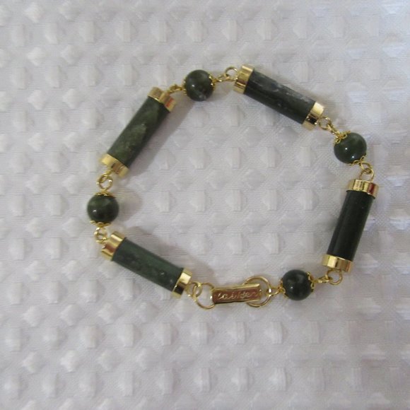NEW Vintage Zailder natural stone Lucky jade Stone bracelet - Picture 6 of 8